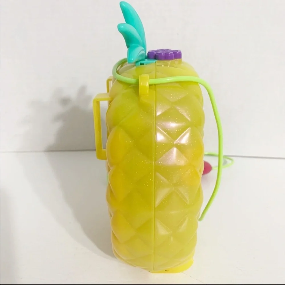 Polly Pocket Tropicool Plastic Pineapple 🍍 Crossbody Bag Purse Compact 💛🩷💜💚